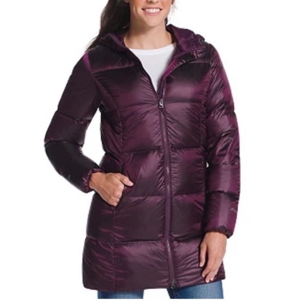 Eddie Bauer Luna 550 FULL Down jacket,purple Parka, snow, boarding cold weather